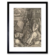 Painting Albrecht Durer German Melencolia Old Framed Print 12x16 Inch