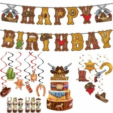 52pcs Cowboy Birthday Party