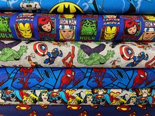 Superhero Avenger Marvel Heroine Cotton Fabric by 1/2 Metre* Various Designs
