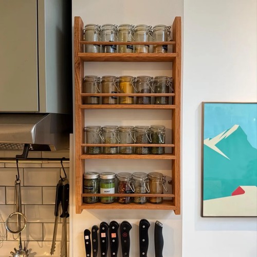 Solid oak spice rack - solid, 4