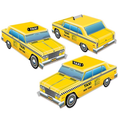 Yellow taxi table centrepieces - taxi,