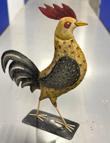 Metal chicken rooster - metal,