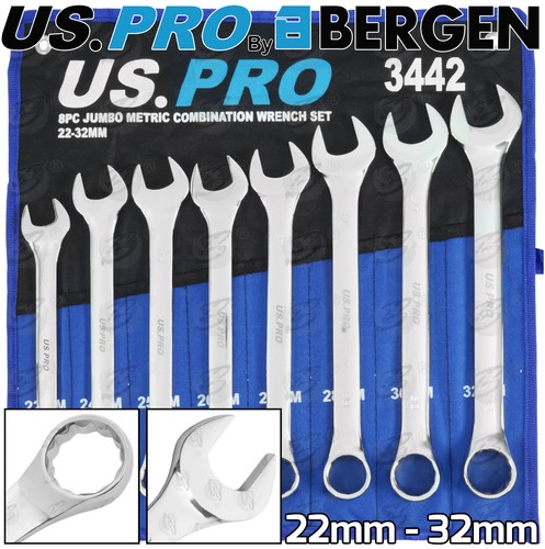 Bergen jumbo spanners 8pc - spanners, long