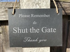 Hanging Slate Garden Gate