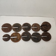 Lot of 10: Vtg Iron Round