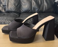 Primark Black Wedge Heels Size