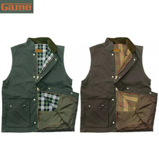 Game Mens Padded Wax Gilet Quilted Bodywarmer Hunting Outdoor Country Waistcoat