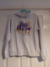 Ladies Size 10-12 Retro Space Jam Looney Tunes Hoodie/Jumper