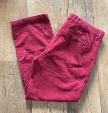 Samuel Windsor England Mens Corduroy Trousers Claret Red W36 L28 Inch Cords 36S