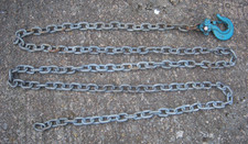 10ft Galvanised Chain With Lifting Hook and Welded Links