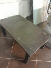 moroccan oblong wood table 120 x 70 x 50cms high, marked top
