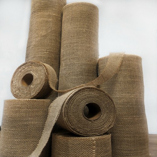 Natural hessian ribbon - natural,