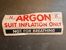 scuba dive cylinder luxfer argon suit inflation sticker 