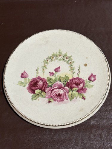 Vintage round teapot stand - round,