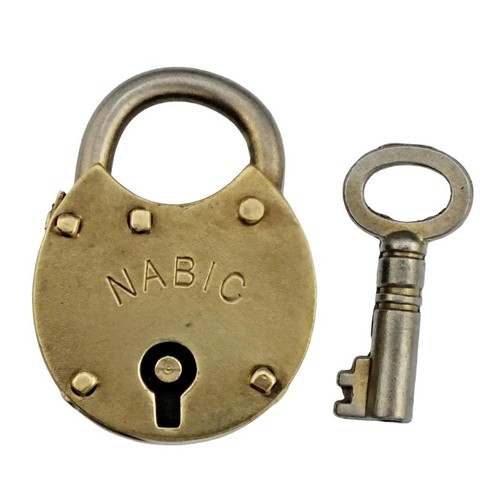 Vintage padlock nabic with key - nabic,