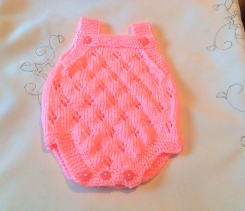 Hand knitted baby romper 3 - baby, 0