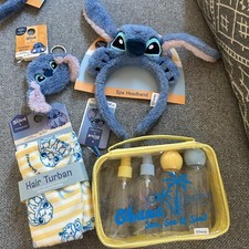 primark stitch hair turban stitch compact mirror head band travel bottle set