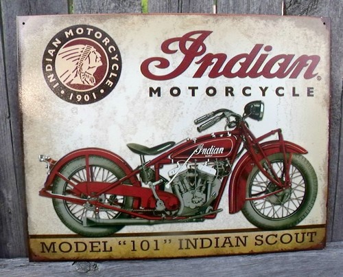 Motorcycle indian scout sign - motorcycle,