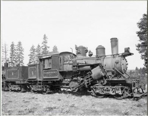 Climax geared locomotive 5x7 - climax,