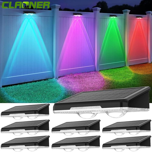 Led solar fence lights outdoor - solar,