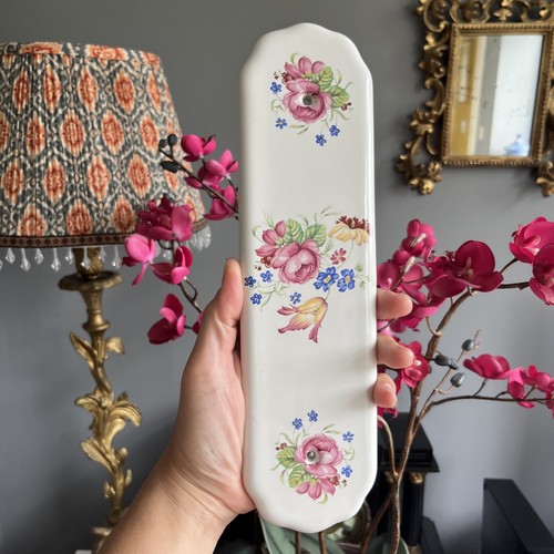 Vintage ceramic floral door - ceramic,