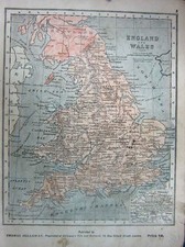 Old Antique Print Map C1850