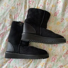 Skye Skins Celtic & Co Brown Leather Sheepskin Boots Size 5.5 