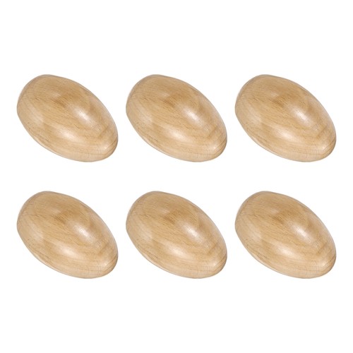 6pcs wood egg shaker - wood,