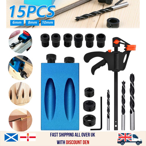 15pcs pocket hole jig kit - pocket,