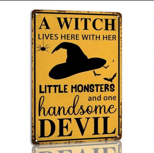 Witch family metal sign - +,