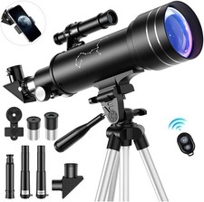 Astronomy Telescope for Kids Beginner, 70MM Aperture 400MM FMC w Adjust Tripod 2