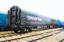 PHOTO  KIA EX-KHA BOGIE CANVAS-COVERED STEEL CARRIER NO 33704666013-6 OF TIPHOOK