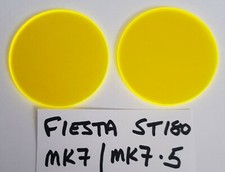 FIESTA MK7/MK7.5 ST180 FLUORESCENT HELIOS YELLOW ACRYLIC FOGLIGHT PROTECTORS