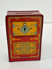 56432 Old Vintage Antique Tinplate Toy Tin Money Box Savings Piggy Bank