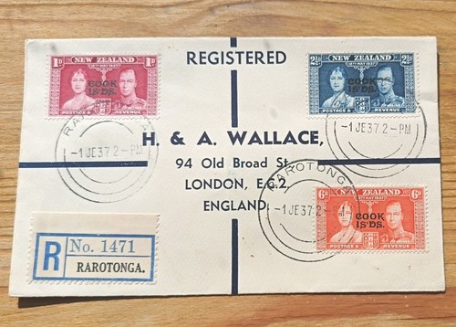 Cook islands 1937 coronation - cook,