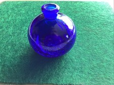 Sia Small Blue Crackle Glass