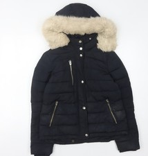 Topshop Women's Black Puffer