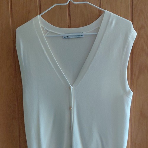 Zara women white knit vest - women’s,