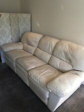 Cream Leather 3 Seater Electric Reclining  Sofa collection Wimborne