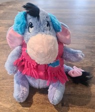 DISNEY STORE EEYORE in WINTER HAT & SCARF CUDDLY 10"PLUSH SOFT TOY TEDDY EEYORE