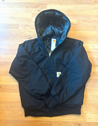 Carhartt black hooded zip - black,