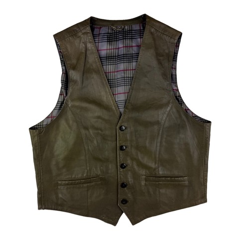 Real nappa leather waistcoat - nappa,