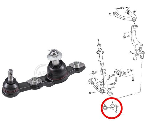 Front right ball joint - front,
