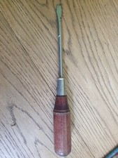 Vintage Collectable Wooden Handled Flathead Screwdriver 
