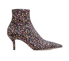 ZARA Floral Ditsy Pointed Toe Kitten Heel Sock Ankle Boots UK 6.5/7 EU40 BNWT
