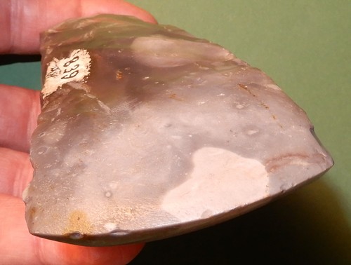 Polished thick butted flint - polished, thick-butted
