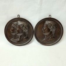 A pair of antique cast bronze