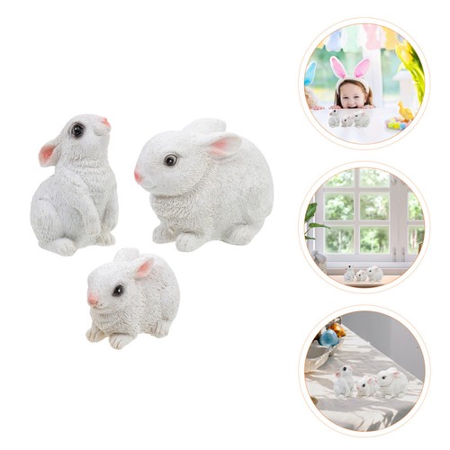 3pcs mini resin - resin, bunny