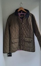 Urban Diva Large Jacket Women's Green Quilted Long Sleeve Cord Collar