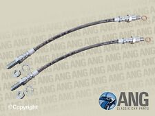 ROVER P5B (1967-1973) STAINLESS STEEL FRONT BRAKE HOSES & FITTINGS x 2 (GBH206)